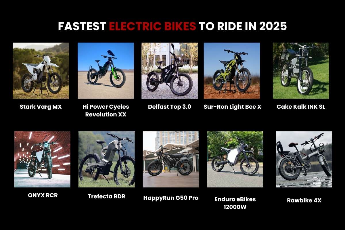 Breakneck and Battery-Powered: Fastest Electric Bikes to Ride in 2025