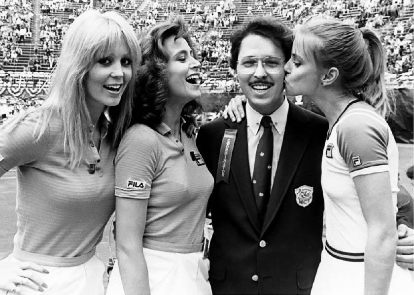 Derek Bryson Park and WCT / FILA Models Moments Before the Men’s Final’s, Center Court, WCT Forest Hills Invitational, New York